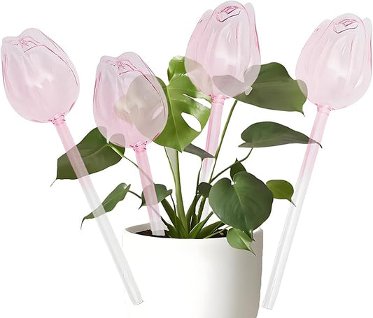 4 Pack Self-Watering Globes for Plants, Automatic Watering Bulbs for Indoor Outdoor Plants, Plant Watering Spikes for Vacation