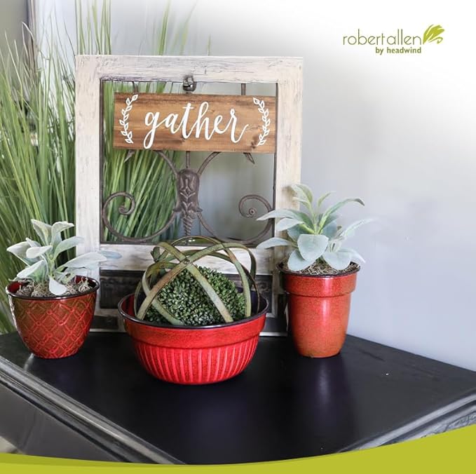 Headwind Glazed Ironstone Boutique Collection Plant Pot Indoor – Mini Venti 5 Inch – Sangria Color Flower Pots for Indoor Plants - Glazed Pots for Plants by Robert Allen