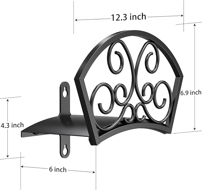 GOFORWILD Garden Hose Holder, Decorative Hose Butler Sturdy Water Hose Rack, Durable Wall Hose Hanger, Holds 125-Feet of 5/8-Inch Hose, Hose Reel, Made of Gauge Steel, 7019