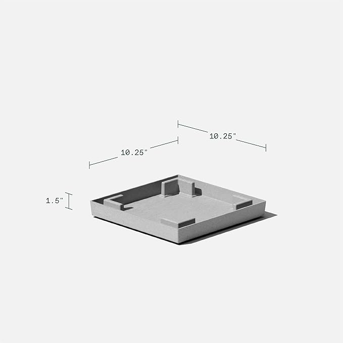 Veradek V-Resin Indoor/Outdoor Taper Planter (Gray, 30 inch - 2 Pack with 2 Saucer Trays)