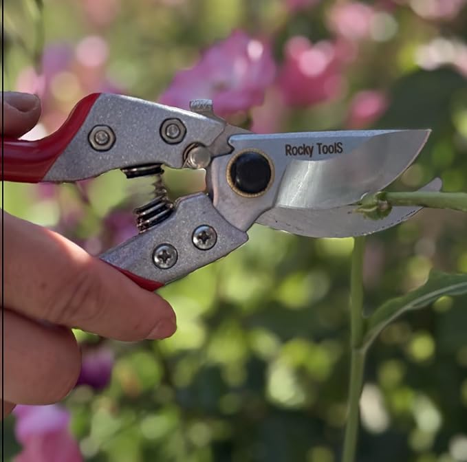 8" Professional SK5 Bypass Pruning Shears – Ultra Sharp Premium Garden Scissors, Ergonomic Non-Slip Handle, Heavy Duty Clippers for Roses, Flowers, Plants & Small Branches.