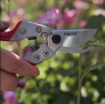 8" Professional SK5 Bypass Pruning Shears – Ultra Sharp Premium Garden Scissors, Ergonomic Non-Slip Handle, Heavy Duty Clippers for Roses, Flowers, Plants & Small Branches.