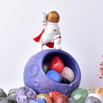 Polished Stone Set Mixed Crystals, Christmas Gift for Kids, 1.2" - 2.5 lbs, 25 Types of Extra Large Size Tumbled Gemstones and Crystals Bulk for Healing, Reiki, Meditation, Witchcraft