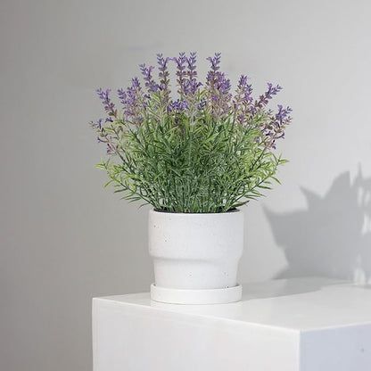 Fake Lavender Artificial Flowers - 12PCS Lavender Plants Shrubs for Wedding Bouquets Artificial Lavender Flowers Indoor Outdoor Faux Foliage Lifelike Fake Flowers for Decoration