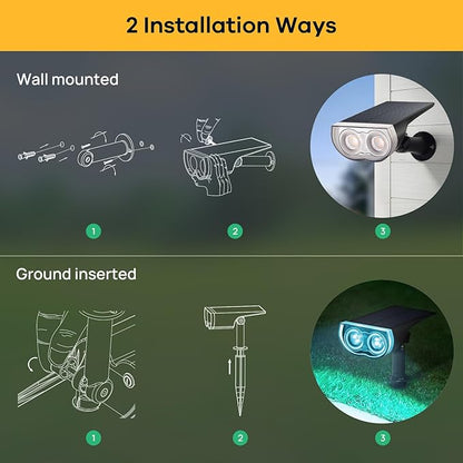 Linkind Solar Lights Outdoor StarRayS, Color Changing Solar Spot Lights, IP67 Waterproof Soalr Power Colored for Landscape Garden Pathway Walkway (Multicolor, 10 Pack)
