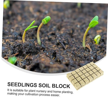 Sosoport 84pcs Gardening Seedling Blocks Degradable Hydroponic Fertilizer Plugs Efficient Plant Transplanting for Flowers Vegetables
