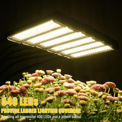 LED Grow Lights for Indoor Plants Full Spectrum, 540 LEDs Plant Lights for Indoor Growing with 58" Adjustable Stand, Plant Grow Lights with Auto 5H/10H/15H Timer for Indoor Tall Plants.