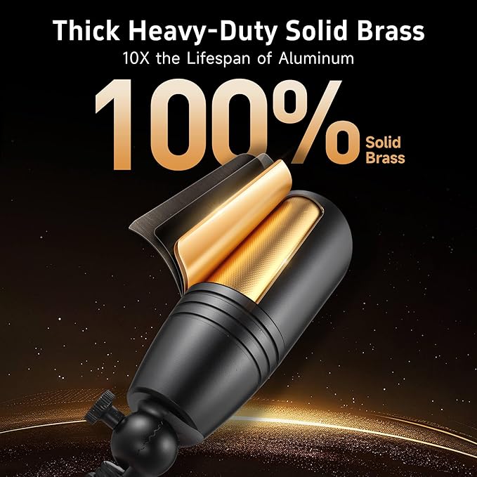 Gardenreet Low Voltage Spot Lights - Black Solid Brass Landscape Spotlight Wired, 12V Outdoor LED Bullet Uplights, Waterproof Electric for Patio Wall with 4000K Bright White MR16 Bulb (6 Pack)