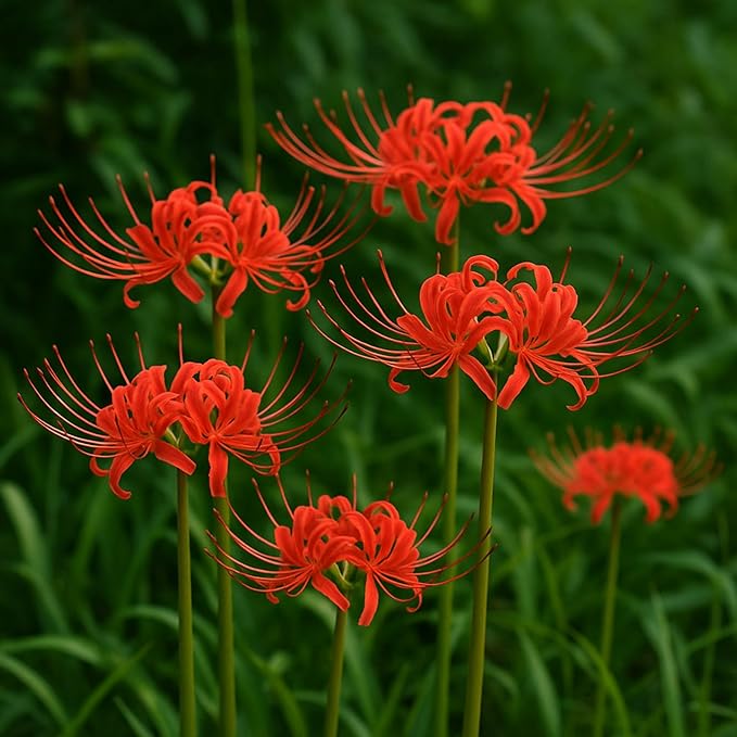 Red Spider Lily Bulbs for Planting (Lycoris Radiata) Fall Blooming Perennial (3 Bulbs)