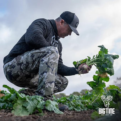 Big Tine Food Plot Mix, Deer Attractant, Advantage Turnips, 3 lbs Bag, Fall/Winter Annual, Extremely Versatile, Drought Resistant