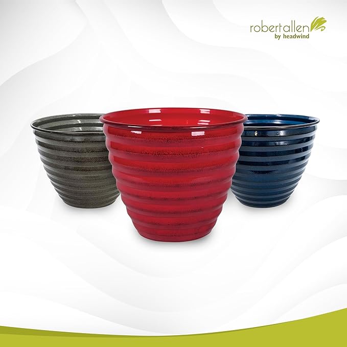 Headwind Robert Allen Ironstone Decorative Planter Avondale Classic Collection, Autumn Blaze, 8-Inch