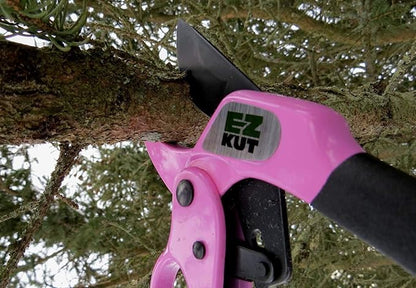 EZ Kut Original Ratcheting Pruner Kit with Molded Ballistic Nylon Sheath and Carbide Blade Tool, Pink and Black
