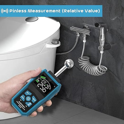 DURFICST Pin&Pinless Moisture Meter with Color LCD & Acoustic Alarm, Detects 20-40 mm Walls, Wood, Masonry, Concrete & Other Building Materials