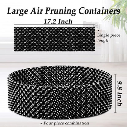 60 Gallon Air Pruning Container New Plastic Nursery Pot Fruit Vegetable Garden Grow beds (4 ft Diameter), Black