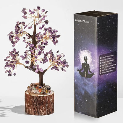 DUQGUHO Amethyst Tree Crystal Tree of Life for Positive Energy Healing, Meditation & Good Luck Gifts for Women & Mom