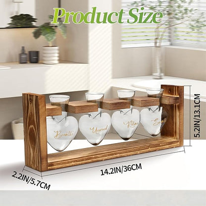 Plants Propagation Stations Plant Terrarium Kit for Bathroom Glass Planters for Indoor Plants Bathroom Decor Accessories - Relax Soak Unwind Breathe