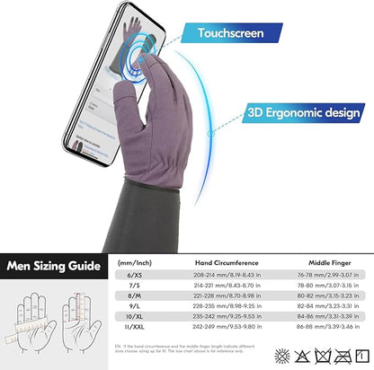 Vgo... Winter Warm Safety Work Gloves Women, Extended Pig Split Leather Cuff,Synthetic Leather, Rose Pruning Thorn Proof,Gardening(Size M,Purple,SL6592FLWP)