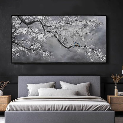Artexist Flower Canvas Wall Art Black and White Wall Poster Scenery Wall Decor 36"x70" Print Pictures for Dining Room Area Bedroom Artwork