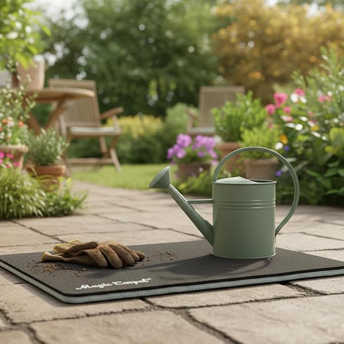 Magic Carpet® DIY Work Mat and Kneeling Pad (2-Pack) | 18″ × 11.75″ | Heavy-Duty Absorbent & Puncture-Resistant Pad for Garage, Crafts, & Gardening | Washable | Made in USA | Recycled Material