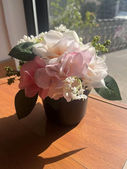 Artificial Floral Arrangement, Rose, Greenery, Fake Flower with RGB Led Light, Home Decor Rose Flower Lamp, Gift for Women, Valentines Day, Birthday, Wedding Anniversary