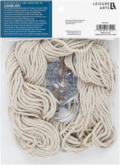 LEISURE ARTS Macrame Kit Mini Planter Set, DIY Plant Hanger Kit for Adults Beginners