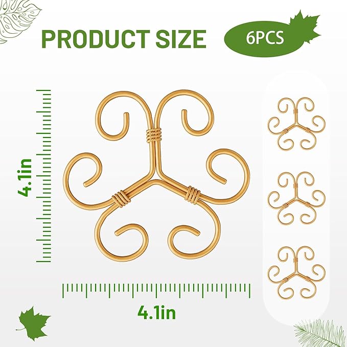 Plant Support Stakes,Heart-Shaped Indoor Plant Trellis,6 Pcs Reusable Plant Holder Stabilizer,Durable Plastic Climbing Plant Support Rings for Potted Plants,Vines,and Growing Support