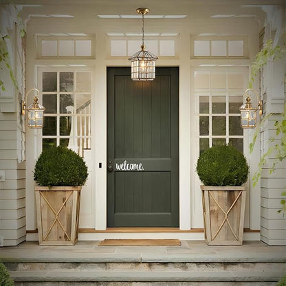 Milaii Copper Brass Outdoor Pendant Lights, Waterproof Hanging Porch Light Exterior Lantern Light Fixture with Clear Glass Outdoor Chandelier for Patio Kitchen Dining Room Entryway