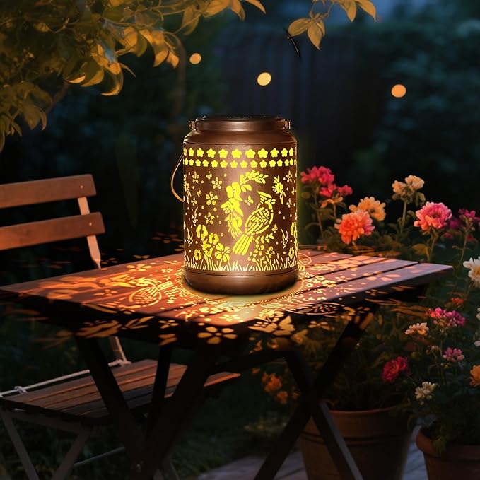 Cardinal Solar Lantern Outdoor Cardinal Decor Garden Decor Waterproof Light Hanging Solar Lights Yard Decor, Christmas Gifts, Gifts for Women, Gifts for Mom, Gifts for Grandma