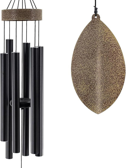 ASTARIN 36 Inch Wind Chimes for Outside, Tuned Metal Wind Chime for Outdoor Garden Patio, WindChimes Tuned Soothing Melodic Tones Windchimes Mom Dad Gift, All Metal Leaf Design Windchime