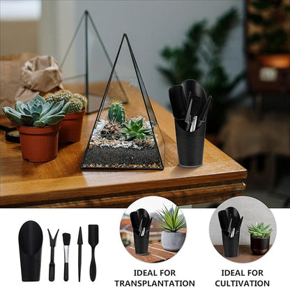 5pcs Succulent Gardening Tool Mini Hand Transplanting Tools for Indoor and Outdoor Plants Ergonomic Design Portable Gardening Accessory for Weeding Digging Pruning