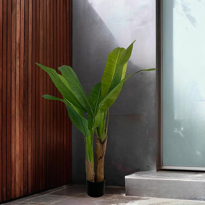 XBrand 47.2-Inches Artificial Banana Tree in Pot for Indoor Outdoor Home Office Store, Great Housewarming Gift