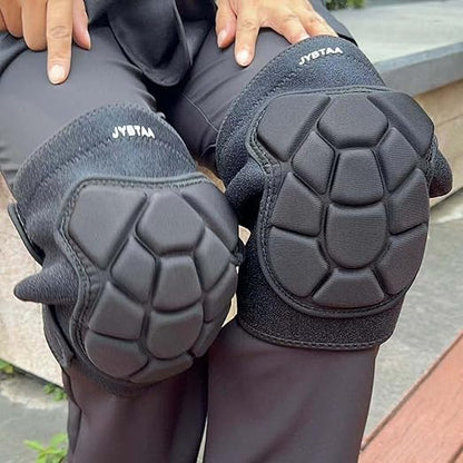 Men & Women Knee Pads, Garden Kneepads with Thick EVA Foam for Cleaning Flooring, Soft Knee Pad for Weeding Crawling Painter, Adjustable Safety Knee Cushion for Outdoor & Indoor Work for Christmas, Black M (1 Pair)