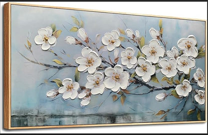 Anolyfi Framed Large Textured Canvas Wall Art for Living Room, Modern Elegant Landscape Artwork for Bedroom Hallway Dining Room Office Home Decor, 58"x29"
