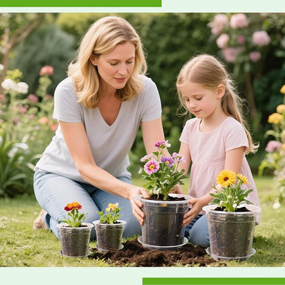 3 Inch Clear Nursery Pots with Drainage Trays, 15 Pack Plastic Pots for Plants, Clear Pot for Seed Starting, Transplanting, Succulents, and Indoor Gardening (3 inch)