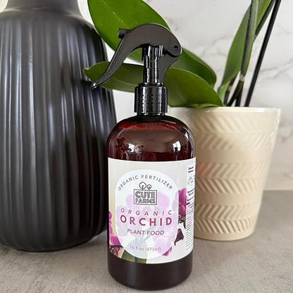 Organic Liquid Plant Food for Orchids - Bloom Booster Plant Food for Orchid Plants (16 oz) Cute Farms