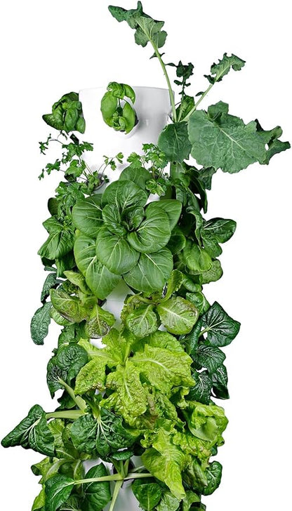 HX Hydroponic Tower | High Capacity Tower | Hydroponics Growing System Kit | Food Grade with 40 Net Pots (Without Lights)