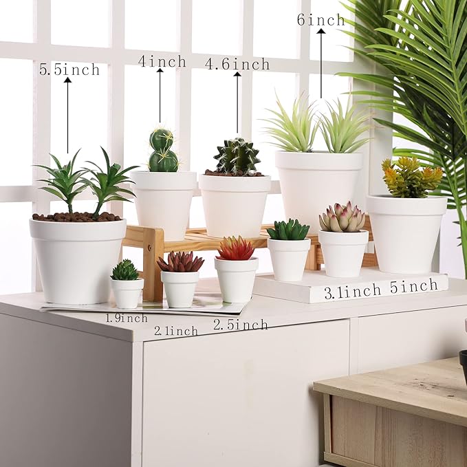 Yishang 1.9 Inch Tiny White Terracotta Pots Pack of 36-Small Mini White Clay Pots with Drainage Holes Flower Nursery Terra Cotta Planter for Tiny Cactus,Herb,Succulent Plants,Crafts