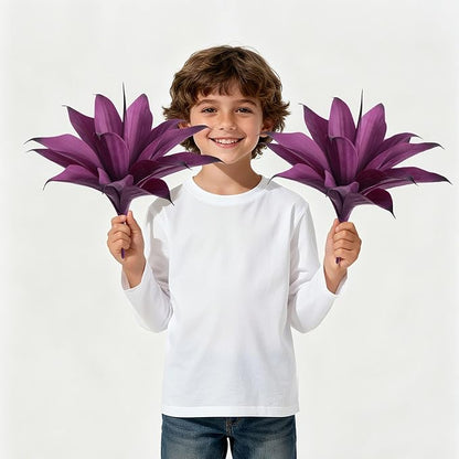 Artificial Agave 15In Faux Agave Fake Greenery Outdoor Artificial Plant Fake Plant for Indoor Home Decoration Plastic Plant Outdoor Decoration Front Porch Decor Simulation Plants 2Pack,Purple