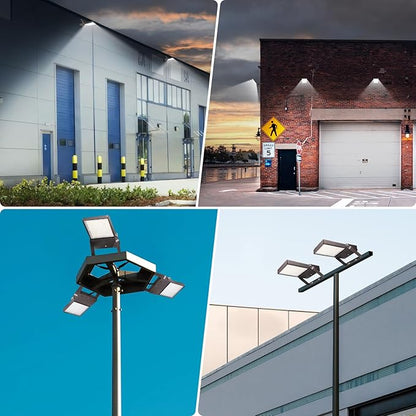 300W LED Flood Light Outdoor, 5700K Daylight LED Stadium Flood Lights, 45900LM Exterior Parking lot Area Lighting, IP65 Waterproof for Stadium, Arena, Parking Lot 120-277VAC, UL&DLC Listed