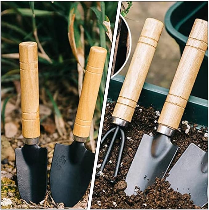 10pcs Succulent Planting Tool Set Mini Gardening Hand Tools for Potted Plants Bonsai Transplanting Kit Shovel and Rake for Indoor and Outdoor Use