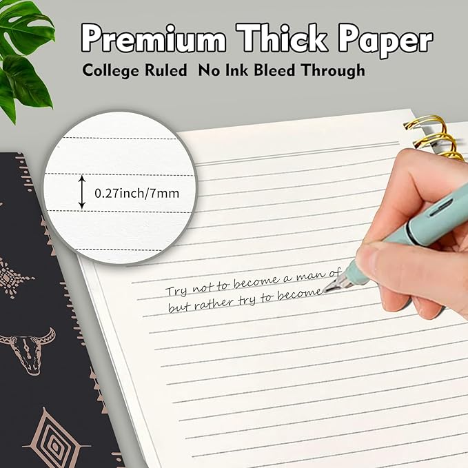 Cute Spiral Journal Notebook,Binding with Premium Paper for Girl Women,Cool Funny 120 Pages,100gsm A5 College Ruled NotebookJournal,Perfect for Gifts Nurse Teacher Women(Cute Cow)