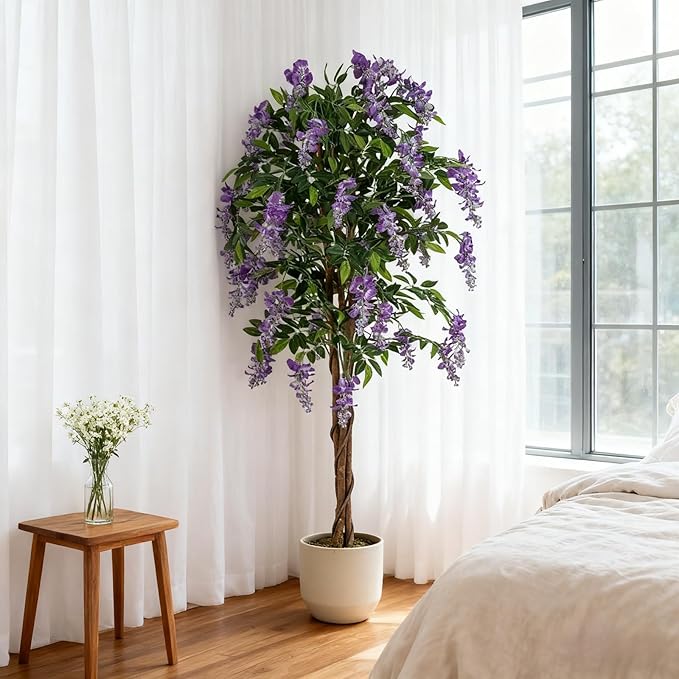 SAFEPLUS 5.5ft Ficus Artificial Fake Trees for Indoor or Outdoor Décor