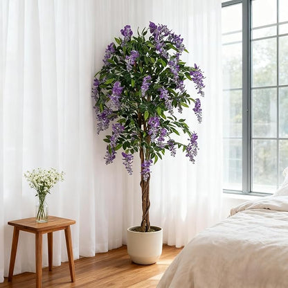 SAFEPLUS 5.5ft Ficus Artificial Fake Trees for Indoor or Outdoor Décor