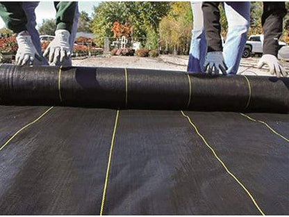 DeWitt 6-Pack Sunbelt Weed Barrier Fabric 3.2 oz, 6 x 300 Feet – Heavy-Duty Ground Cover Mat for Greenhouse Floors, Garden Rows, Raised Beds, Yard Gardening, and Outdoor Landscape Protection