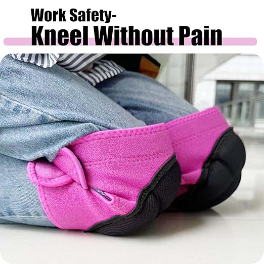 Garden Knee Pads for Women for Flooring House Cleaning, Soft Kneeling Cushions for Weeding Planting, Comfortable Protective Knee Pad for Kneeling for Yard Carpet Concrete Work for Christmas, Pink M