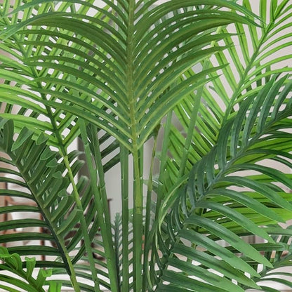 5ft Artificial Palm Tree Indoor Decor with 13Trunks Plant Tall Fake Tropical Palm Tree in Pot Faux Areca Palm Tree for Home Office Living Room Decor Gift（1pack）