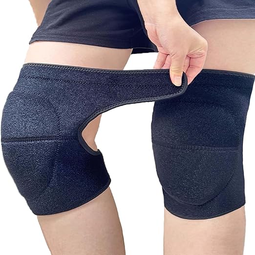 Work Knee Pads for Men Women, Soft Gardening Kneeling Pad with Thick Foam for Cleaning Weeding, Safety Knee Protector for Tactical Mechanic Yard Concrete Floor for Christmas, Black M (1 Pair)