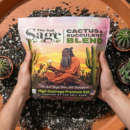 Cactus & Succulent Potting Mix - 5 Qt/8 Lbs Premium Gritty Fast Draining Soilless Potting Mix for Cactus, Succulents, Jade, Aloe Vera - Healthy Roots - Made in USA