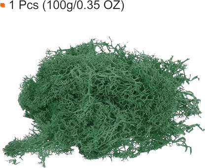 MECCANIXITY 3.5 OZ Moss Fake Craft Moss Artificial Moss Natural Preserved Moss for Craft Arts Floral DIY Project Wall Wedding Garden Patio Table Terrariums Decoration(Turquoise)