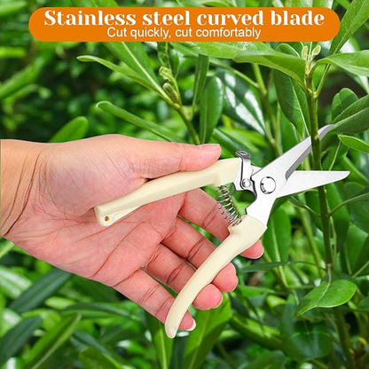 20 Pcs Garden Flower Shears Pruning Scissors Heavy Duty Plant Scissors Trimming Garden Clippers Hand Tree Pruner for Yard Gardening Plants Hedge Flower Tree Cutting Secateurs (Beige)